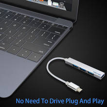 Divisor de 4 puertos tipo C a USB 2,0, Cable adaptador HUB para PC, ordenador portátil, estación de acoplamiento, accesorios portátiles 2024 - compra barato