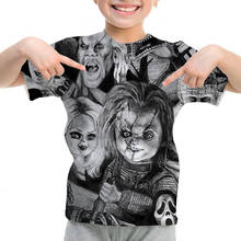 Kawaii Cartoon Kids T-shirts Clothes Summer Tops Funny Horror Movie 3d Print T Shirt Kids Girls Tops Tshirt Children Clothing 2024 - buy cheap