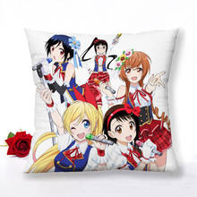 Personalizado nisekoi anime zíper fronha decoração de casa cetim tecido quadrado fronha 40x40cm 60x60cm quarto fronha 1.15 2024 - compre barato