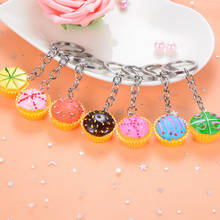 Mini Simulation Resin Cake Keychains For Women Men Home Key Chain Car Key Ring Bag Wallet Pendants Fashion Jewelry Gifts 2024 - buy cheap