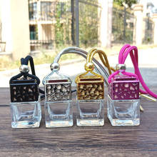 Car Pendant Morden Style Square Glass Sling Auto Rearview Mirror Hanging Ornament Empty Bottle Decoration Gift Without Perfume 2024 - buy cheap