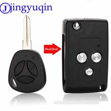 Jingyuqin-llave de coche plegable con tapa modificada, 10p3 botones, carcasa en blanco para mando a distancia Lada Priora Kalina 2024 - compra barato
