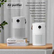 Purificador de ar portátil usb purificador de ar pessoal purificador de ar íon negativo-nenhuma radiação de baixo nível de ruído para adultos casa filtros hepa desktop 2024 - compre barato