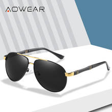 AOWEAR Luxury Aviation Polarized Sunglasses Men Pilot Oversized Polaroid Sun Glasses Man Retro Driving Glasses Gafas 2024 - buy cheap