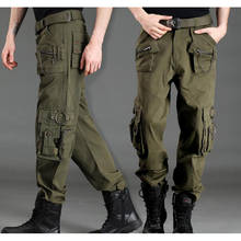 Pantalones Cargo de camuflaje para hombre, pantalón informal, color verde militar, a la moda, talla grande, Unisex 2024 - compra barato