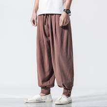 2019 Autumn Chinese Style Cotton Linen Pants Men Jogger Japanese Streetwear Joggers Men Pants Hip Hop Trousers Men Pants KK3200 2024 - buy cheap