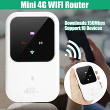 Переносной 4G LTE Wi-Fi роутер 150 Мбит/с, мобильная широкополосная точка доступа, SIM-карта разблокированный Wi-Fi модем 2,4G беспроводной маршрутизатор, переносная точка доступа MiFi 2024 - купить недорого
