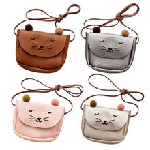 PinShang Mini Cute Cat Ear Shoulder Bag Kids All-Match Key Coin Purse Cartoon Lovely Messenger Bag 2024 - buy cheap