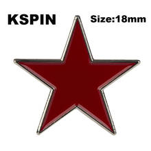 Rojo Pin de solapa en estrella placa esmalte insignia Pin broche pin de solapa Jeans camiseta de regalo de la joyería de XY0162 2024 - compra barato
