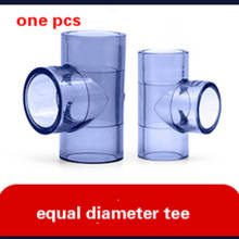 UPVC transparent tee Inner Diameter 20mm To 75mm Transparent PVC Pipe Connectors High Quality Standard PVC Water Pipe tee 2024 - buy cheap