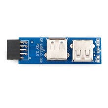 HUB USB 9Pin 9Pin para 2 do PC Host Interno Motherboard USB 2.0 Hub Port USB UMA Fêmea Splitter Converter PCB placa de Cartão Extensor NOVO 2024 - compre barato