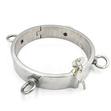 High Quality Heavy Stainless Steel Lockable Restraints Slave Collar,Fetish Bondage 4 Ring Neck Cuff Bdsm Sex Toys For Couples 2024 - buy cheap