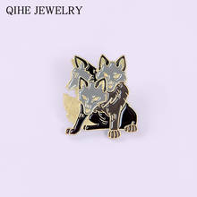Cerberus Enamel Pin Three Headed Wolf Badge Bag Clothes Lapel Pin Mythical Animal Brooch For Women Men  Fashion Jewelry Gifts 2024 - buy cheap