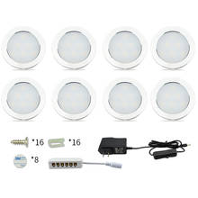 Luz de 12v dc com adaptador de energia, luzes para armários, cozinha, balcão, gabinete, cozinha, branco frio, quente, 1-8 peças