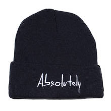 Winter Warm Skullies Beanies For Men Women ABSOLUTELY Letters Embroidery Winter Hat Warm Knitted Bonnet Cap outdoor Skiing Hats 2024 - buy cheap