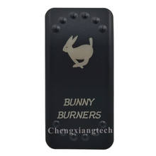 Laser Etched - BUNNY BURNERS- Led Backlit Rocker Switch Cap for Car Boat Truck Rv Switch Auto DIY Replacing, Cover Only 2024 - buy cheap