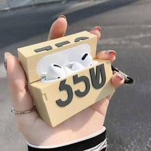 3D boost 350 Shoe box Square Silicone earphone case for apple airpods pro 3 keychain cute Wireless bluetooth headset cover bags 2024 - buy cheap