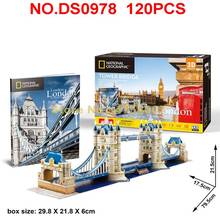 120pcs world famous architecture london tower bridge diy 3d paper puzzle model toy Toy 2024 - buy cheap