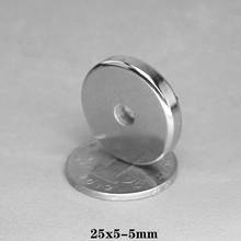 Ndfeb ímãs permanentes de 25x5mm, ímãs de neodímio escareado redondo de 25mm x 5mm para 2mm a 25mm 2024 - compre barato