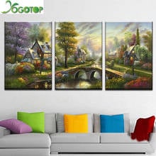 3pcs set Forest cabin natural landscape full Drill Mosaic photo 5D DIY Diamond painting cross stitch kits 5d Embroidery ML820 2024 - buy cheap