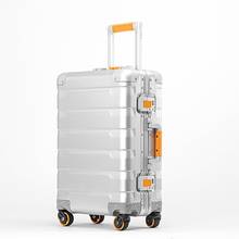 CARRYLOVE 20"24" inch top aluminum suitcase spinner wheels cabin trolly luggage for traveling 2024 - buy cheap