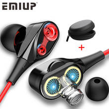 Dual Drive Stereo Wired Earphone In-ear Headset Earbuds Bass Earphones For IPhone Samsung 3.5mm Sport Gaming Headset With Mic 2024 - buy cheap