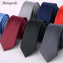 Gravata fina masculina luxuosa com agulhas de 1200, 6cm, cor sólida, skinny, vestido formal, acc, seda, casamento, negócios, gravata de pescoço, preto, vermelho, slim 2024 - compre barato