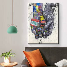 Graffiti Art Lover Hands Canvas Painting Posters and Prints on The Wall Street Wall Art Picture for Living Room Home Decor 2024 - buy cheap