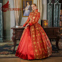 CostumeBuy средневековое Красное Бальное Платье викторианское Ретро корт платье свадебное платье L920 2024 - купить недорого