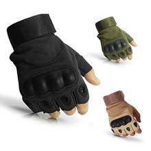 Tactical Hard Knuckle Half finger Gloves Men's Army Military Combat Hiking Shooting Airsoft Paintball Police Duty - Fingerless 2024 - buy cheap