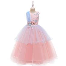 Vestido de festa de tule para meninas, vestido de aniversário infantil feminino para noite, roupa de baile para halloween 3-13 anos 2024 - compre barato