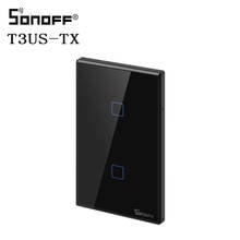 Sonoff TX T3 US 1/2/3 gang Smart Remote Control Wifi Timer light switch wall touch RF433mhz Switch work with Alexa 2024 - buy cheap