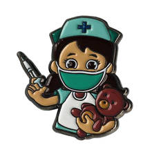 Nurse Enamel Badge Medical Brooch  Funny Cartoon Children girls gift Outfit backpacks accessory 2024 - buy cheap