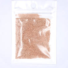 Strass pequeno de metal, 50g 0.6mm mini grânulos de caviar nas cores preta, prateada, ouro rosa, acessórios de decoração de unhas 3d diy 2024 - compre barato