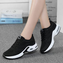 Unisex Breathable Sneakers Women Shoes Flat Platform Shoes Woman Zapatos De Mujer Flying Weaving Casual Lace-up Outdoor Shoes 2024 - buy cheap