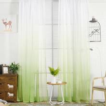 Fashion Curtains Gradient Colorful Printting Voile Gray Window Modern Living Room Curtains Tulle Sheer Fabrics 6 Sizes 35z 2024 - buy cheap