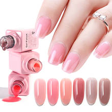 Translucent Gel Nail Polish Nude Pink Red Transparent Semi Permanent UV Primer Nail Polish Top Coat Gellac Varnish JILT01-06 2024 - купить недорого