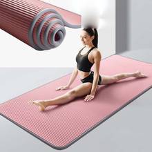 10mm esteira de yoga nrb tapetes antiderrapantes para fitness extra grosso pilates ginásio exercício almofadas tapete com ataduras borda-coberta xa146a 2024 - compre barato