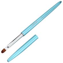 Monja Nail Art French Metal Handle Stripe Lined Lining Image Brush Acrylic Uv Gel Extension Builder Drawing Pen No. 1 Blue Round 2024 - buy cheap