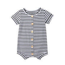 pudcoco Baby Boys Girls Unisex Striped Romper boy cute single breasted Jumpsuit Cotton Rompers Outfits Newborn clothes 2024 - buy cheap