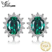 Brincos de prata esterlina 925, jewelrypalace, kate, meia cana, verde, esmeralda 2024 - compre barato