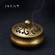 PINNY Antique Copper Incense Burner Buddhist Incense Holder Smell Removing Metal Craft Living Room Censer Home Fragrance 2024 - buy cheap