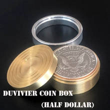 Коробка для монет duviвье (половина доллара)-три в одной коробке, волшебные трюки, магический маг, появляются Исчезающие монеты, магия, крупный план, иллюзия, реквизит, трюк 2024 - купить недорого