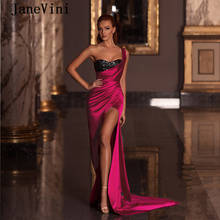Janevini-vestido formal feminino, vestidos formais de cetim com fenda longa, com lantejoulas altas, espessura única, 2020 2024 - compre barato