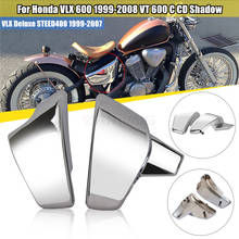 Chrome Motorcycle Left Right Side Battery Fairing Cover For Honda VLX 600 Shadow Deluxe VT 600 CD 99-2007 Motorbike Accessories 2024 - buy cheap