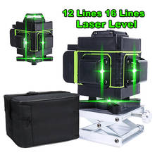 3D 4D лазерный уровень с поворотом на 360 градусов, автоматический самонивелирующийся лазерный уровень с зеленой линией, лазерная рулетка, измерительный инструмент по вертикали и горизонтали 2024 - купить недорого