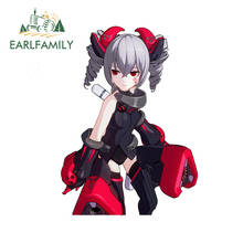 EARLFAMILY 13 см x 9,5 см для Honkai Impact 3 симпатичная наклейка для автомобиля, виниловая пленка для автомобиля, мотоциклетный шлем, водонепроницаемая креативная графика 2024 - купить недорого