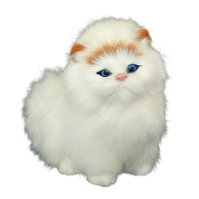 Real cabelo gato bonecas simulação animais de brinquedo gatos vai meowth crianças animais de estimação gato brinquedos de pelúcia ornamentos presente de aniversário eletrônico animal de estimação 2024 - compre barato