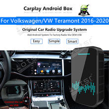 Для Volkswagen VW Teramont 2016 2017-2020 автомобильный мультимедийный плеер система Android Mirror Link Apple Carplay беспроводной ключ коробка с ии 2024 - купить недорого