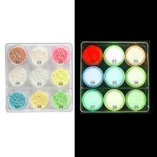 Kit de pigmento de resina para produção de joias, 9 peças, fluorescente, brilhante, pó de areia escura 2024 - compre barato